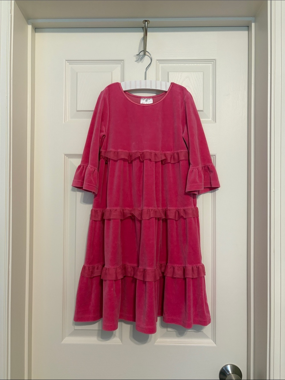 Hanna Anderson pink tiered dress - Size 6-7